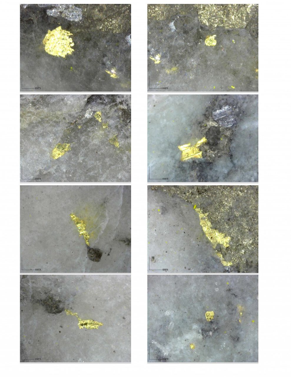 2021-07-06 NR: Photographs of visible gold 0.3m from 183.5m to 183.8m in AX-21-97, which assayed 23.5 g/t over 0.3m
