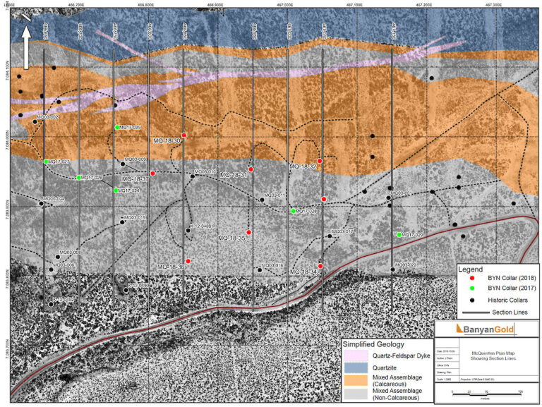 2018 Drilling Section Line Map