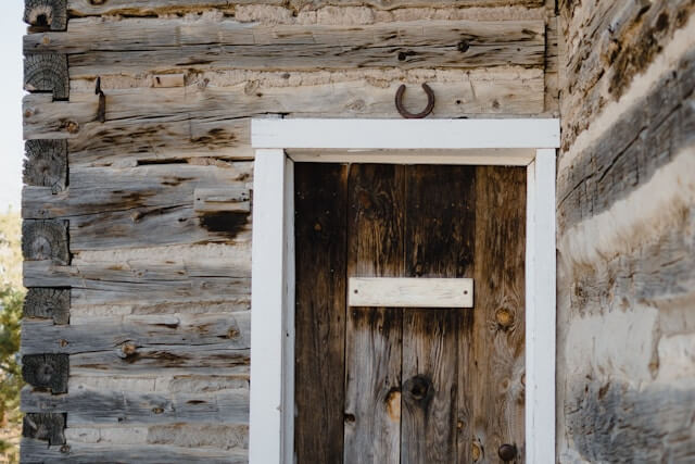 Weathered Cabin Door